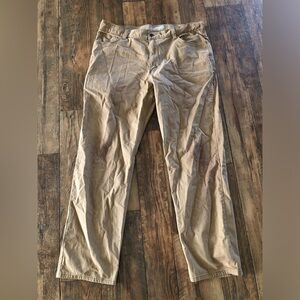 Carhartt Work Pants 40x34” Relaxed Fit 32” Inseam Tan 5 Pocket Rugged Bn2517m